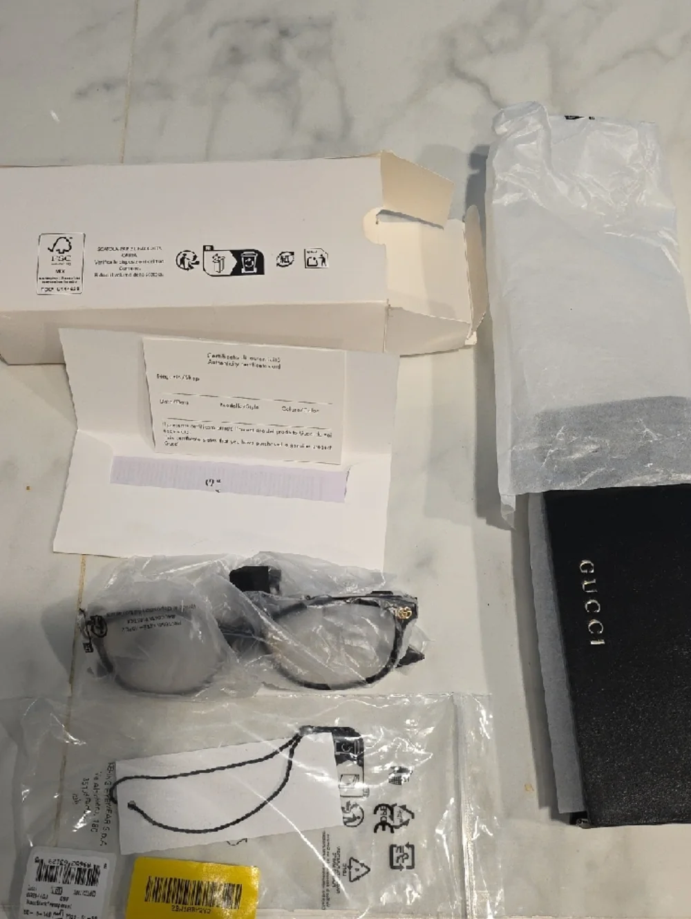 Gucci Black Frames with Gold Temple Accents Women's Glasses GG21440J - Picture 7 of 12